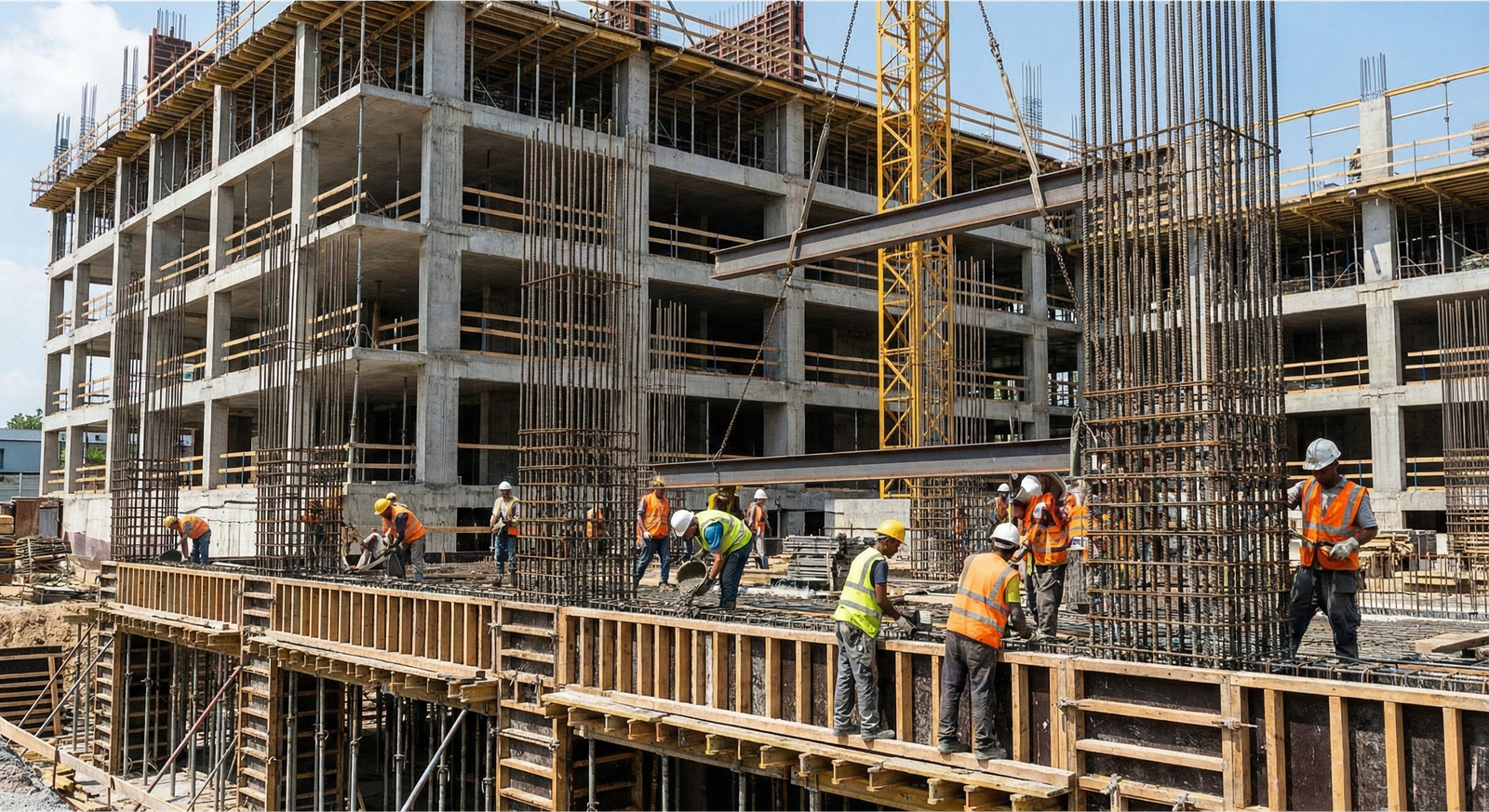 Structural work - reinforced framework